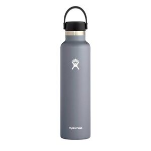 😎 NWOT Hydro Flask 24 oz in grey stone with standard mouth & cap